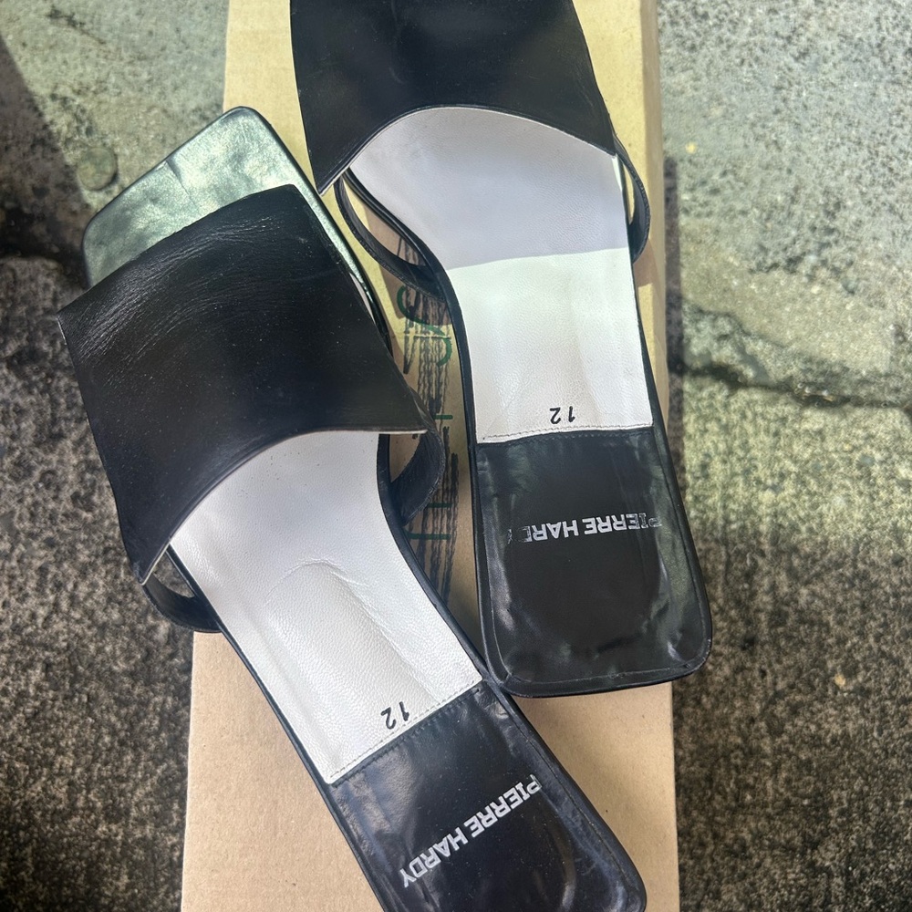 Vintage Pierre Hardy Black Slide Sandals for Women